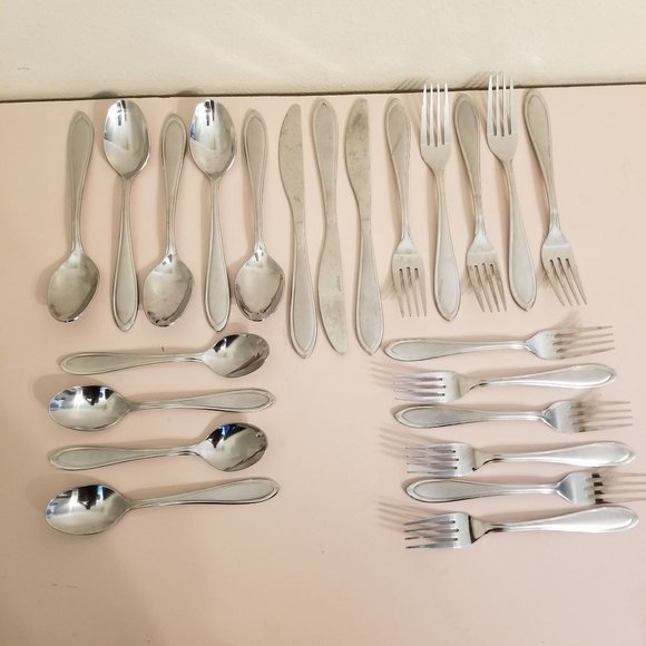 23 Pc Cambridge Flatware Lot Stainless Steel‎ Gift + - 22 - Picture 1 of 5